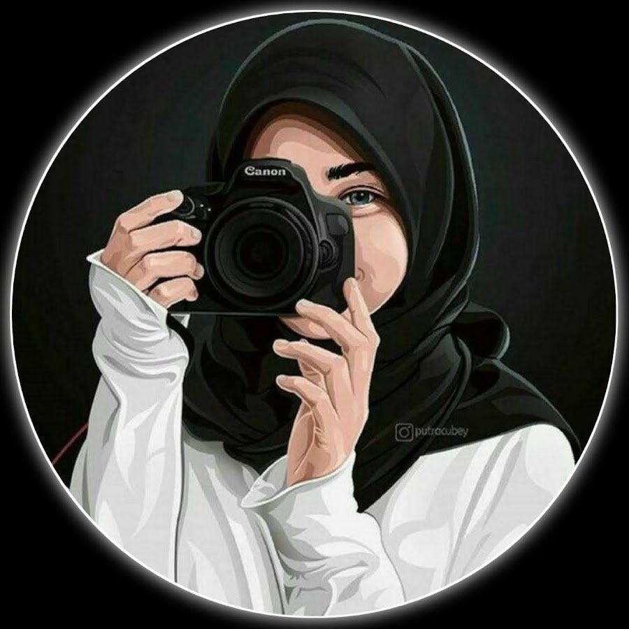 Девушка в хиджабе арт