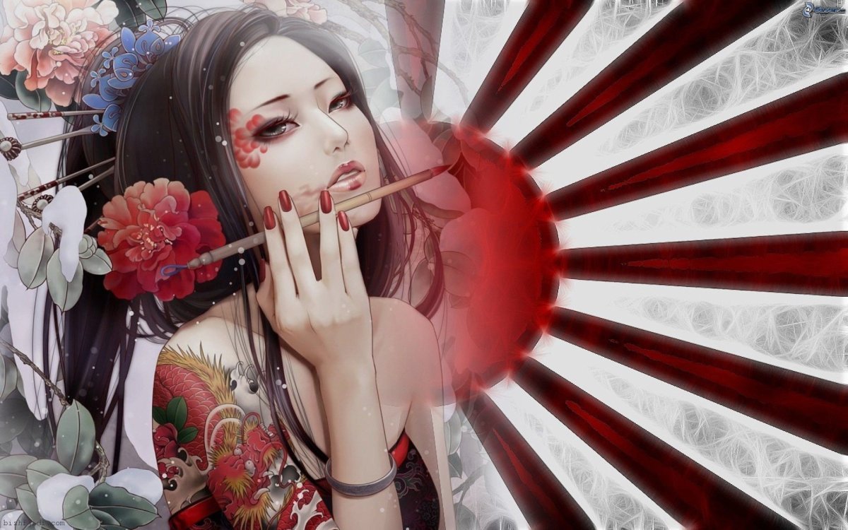 Маки нишикино в кимоно