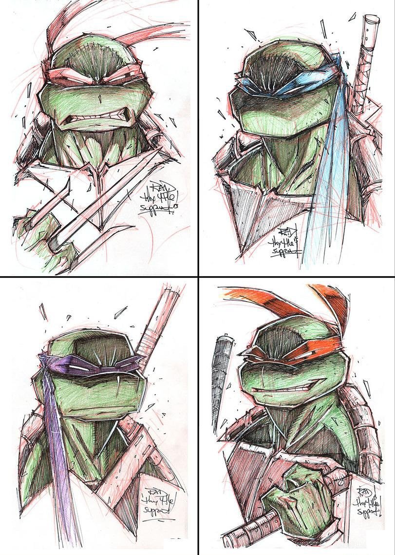 Нарисовать черепашку ниндзя