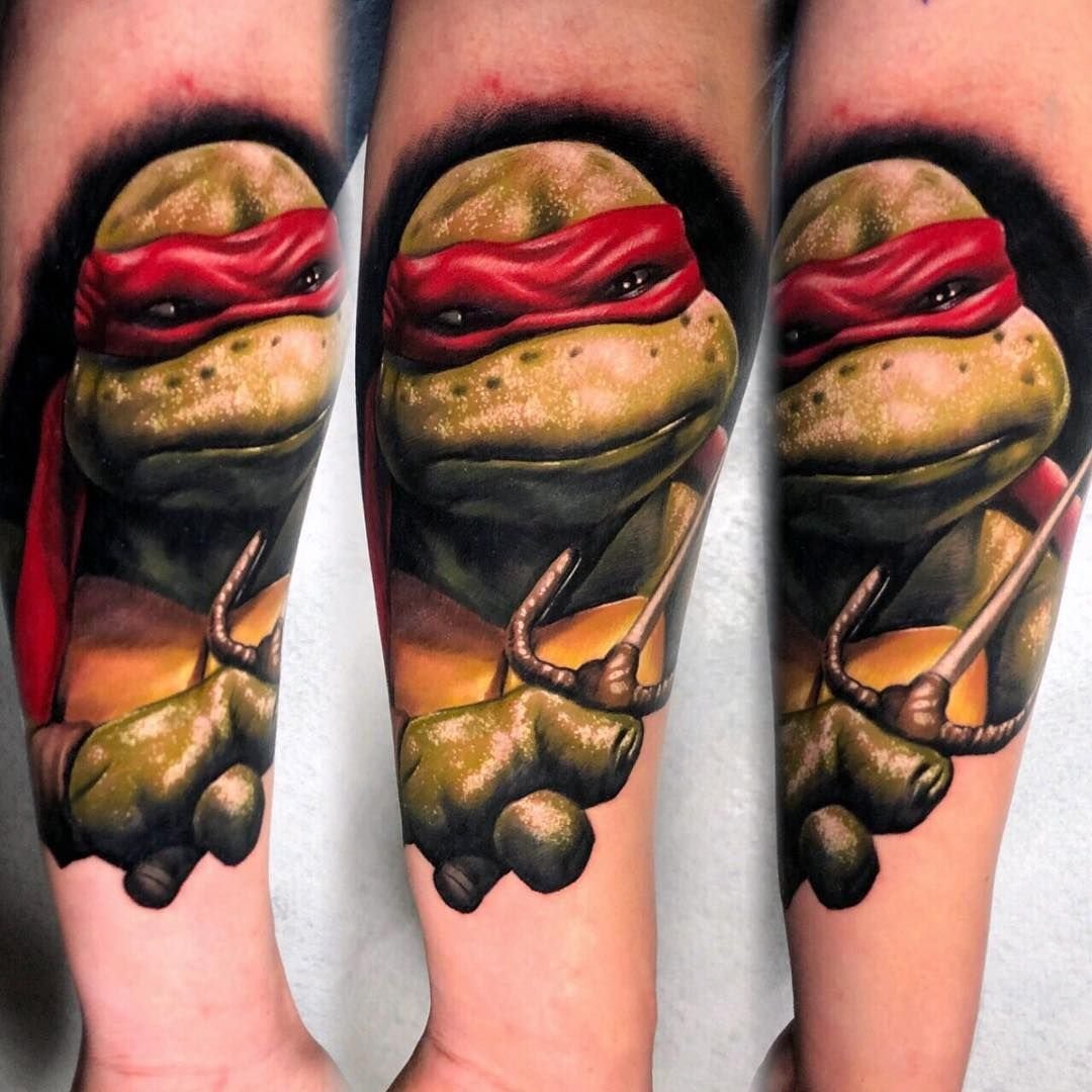 Тату рукав Черепашки ниндзя