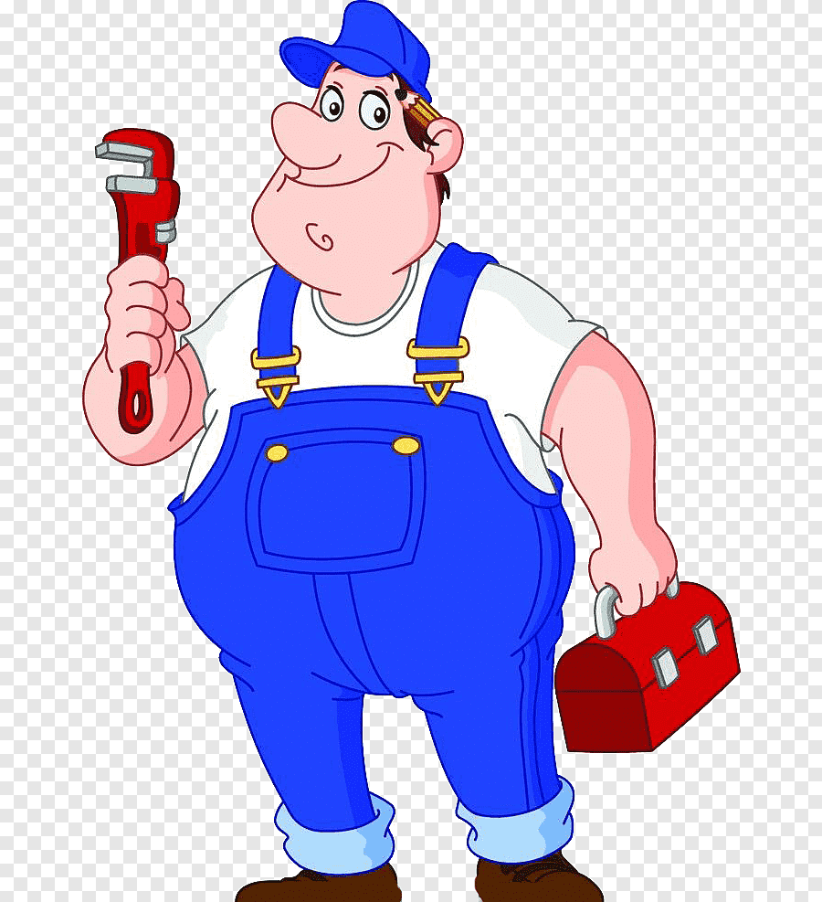 Газовщик на прозрачном фоне