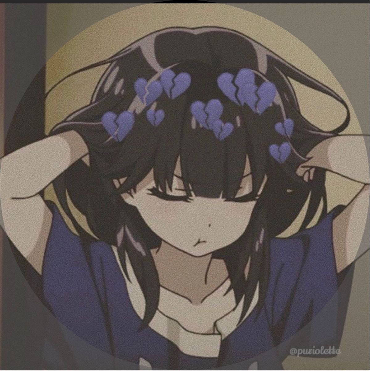 Мрачный арт аниме девушка