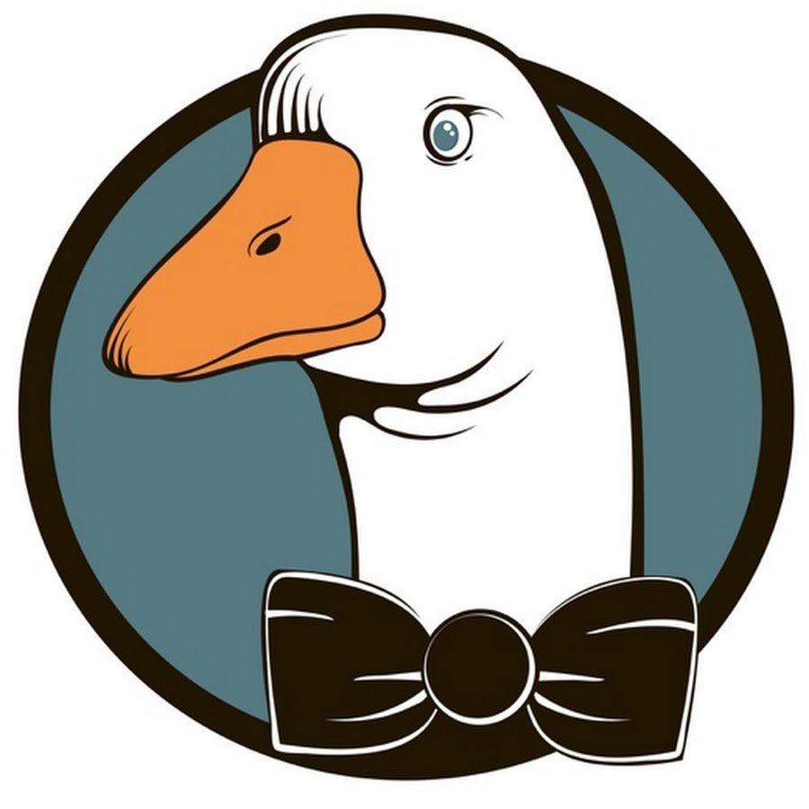 Значок с гусем