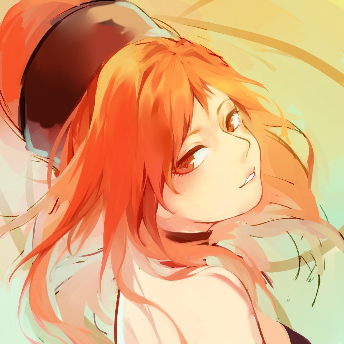 Аниме рыжая