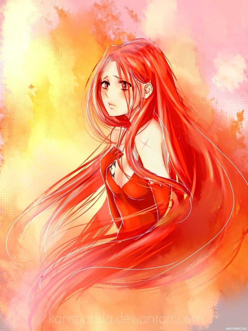 Тянки с оранжевыми волосами