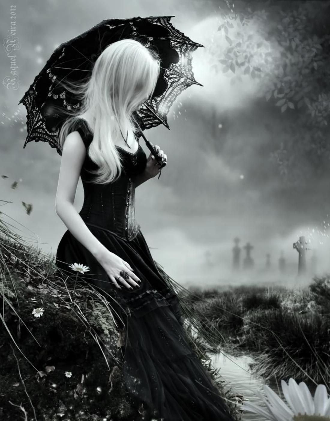 Красивая ведьма со спины