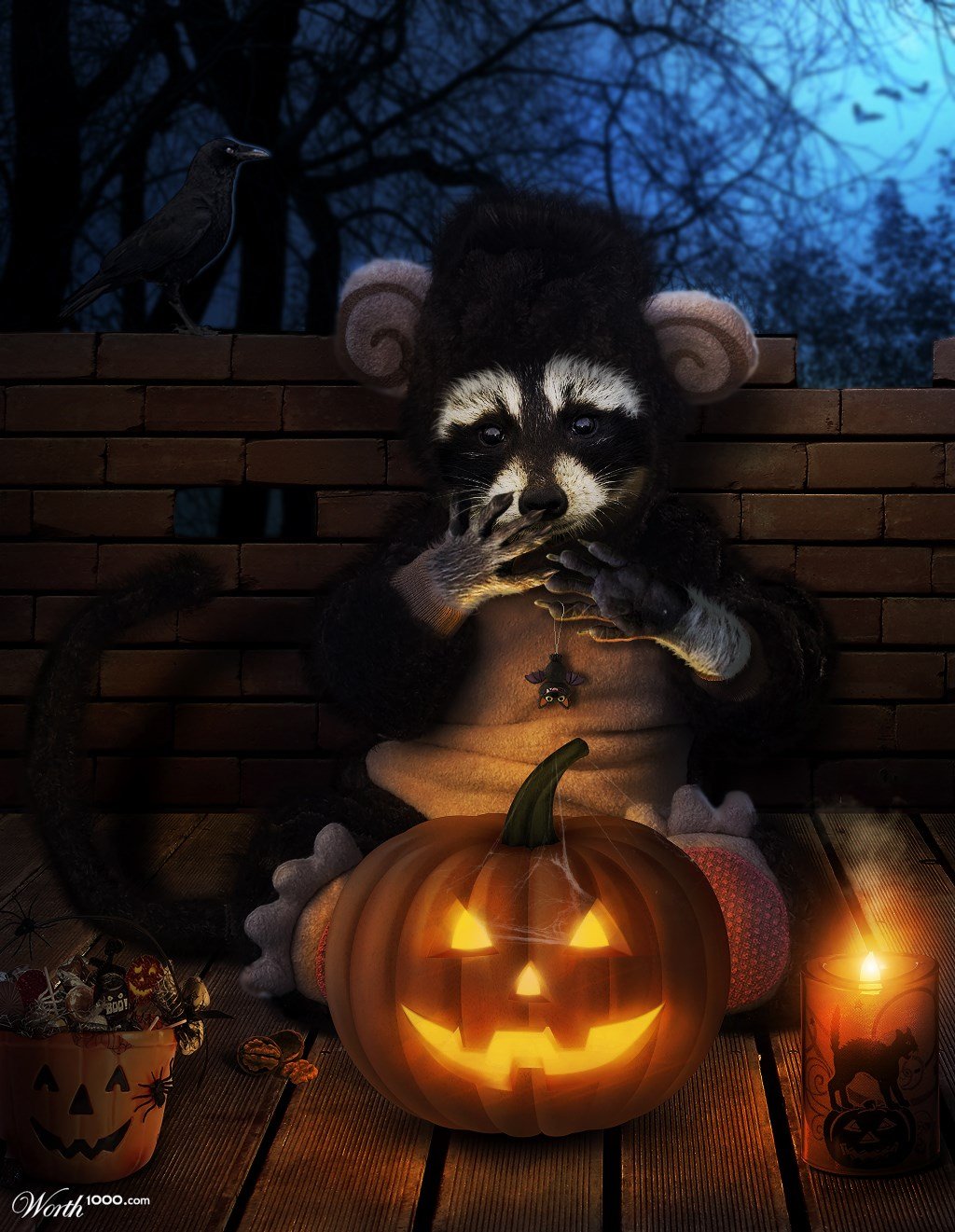 Хэллоуин тыквы в огне