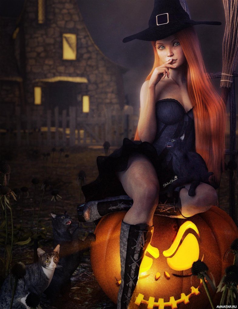 Ведьма на Хэллоуин