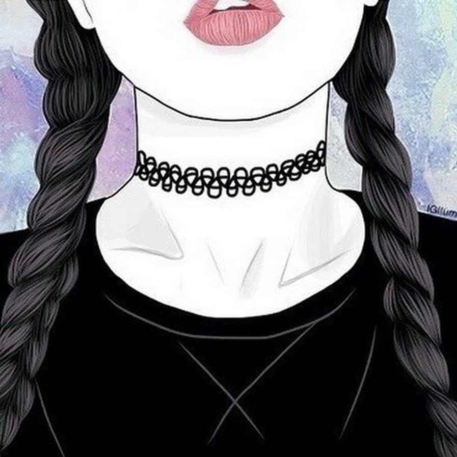 Черно белые рисунки девушек