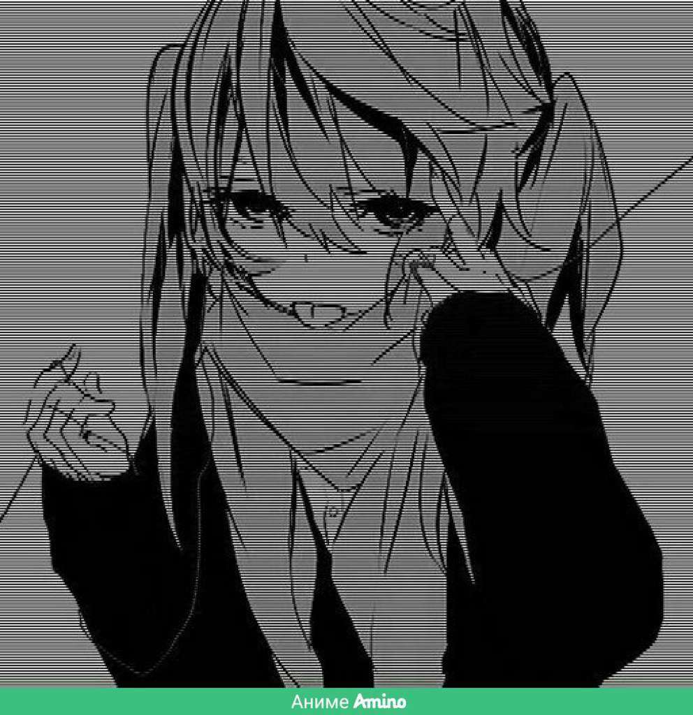 Аниме авы для девушек черно белые