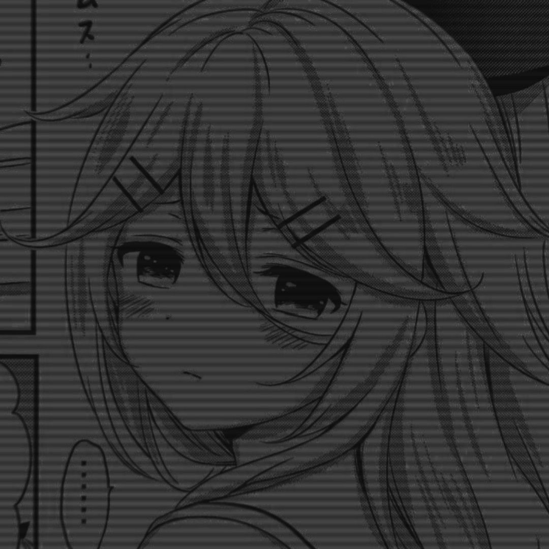 Авы аниме черно белые