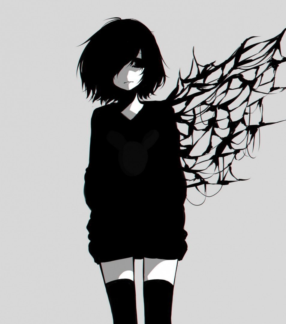 Девушка в наушниках рисунок