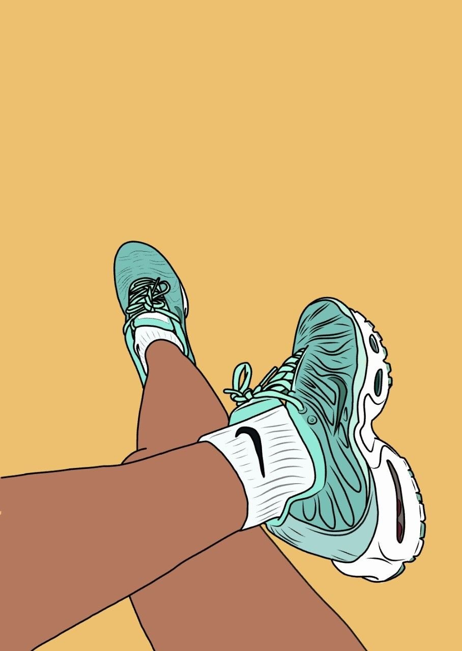 Девушка в найках арт