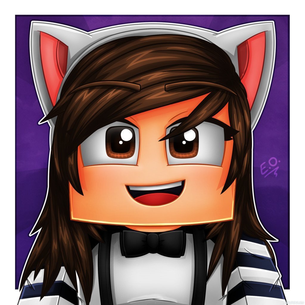 Ава в стиле майна для девочки