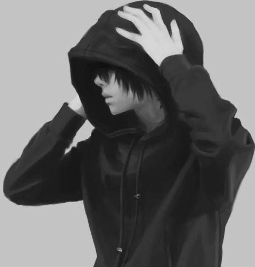 Аниме парень в маске карандашом