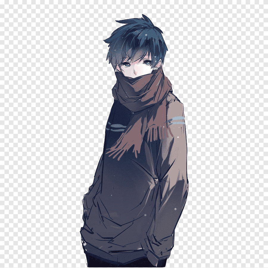 Парень с чёрными волосами и красными глазами