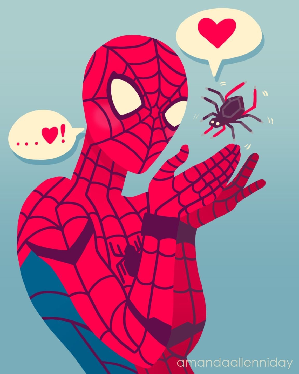 Человек паук арты милые