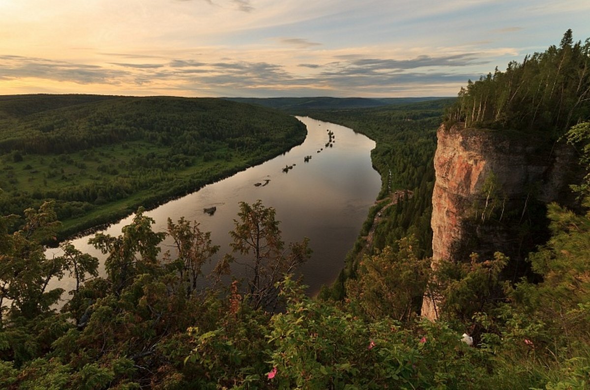 Река Вишера и камень Ветлан