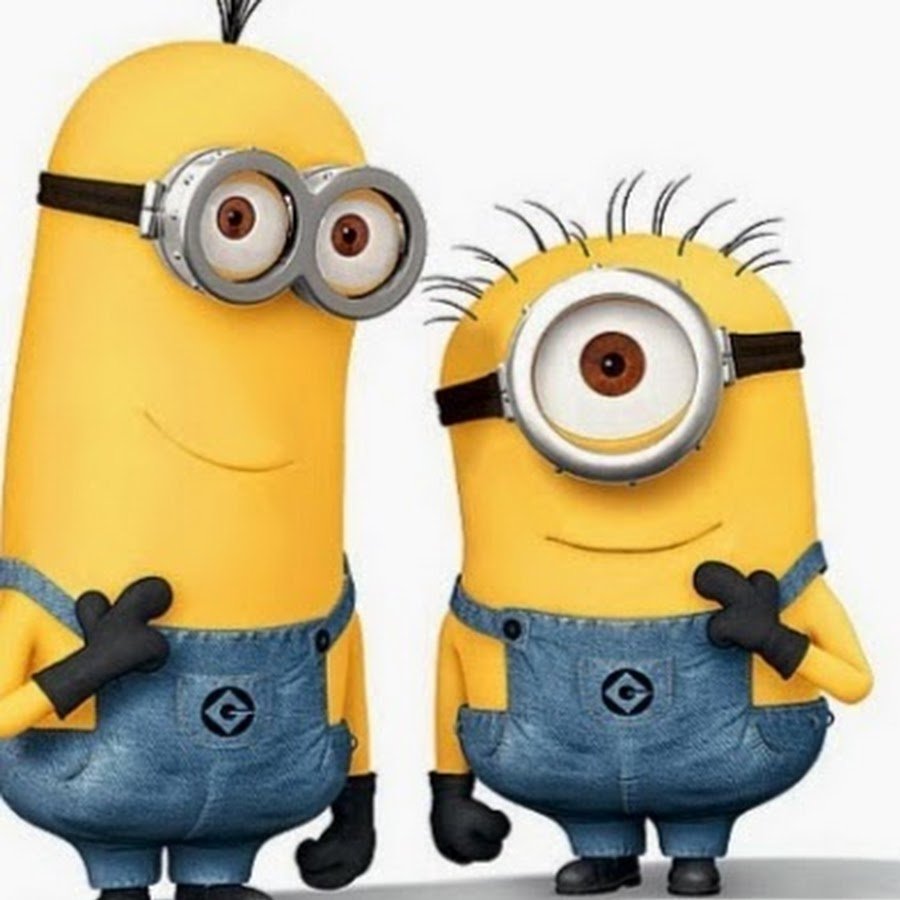 Парные аватарки миньоны для двоих раздельно