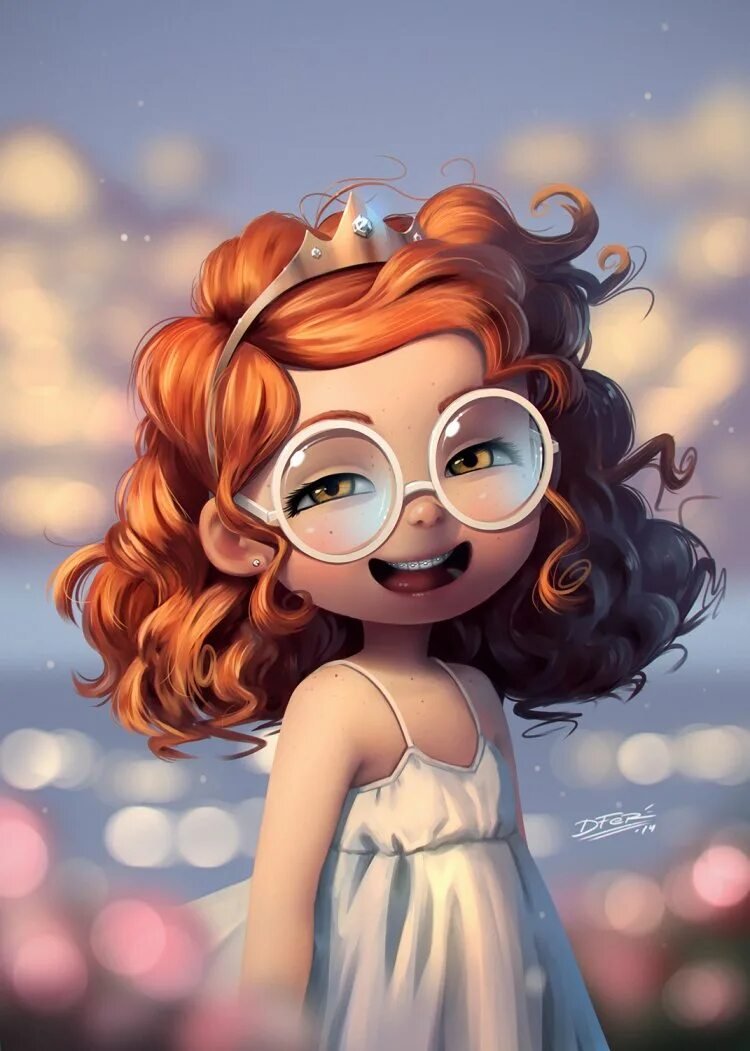 Девушка с пучком арт