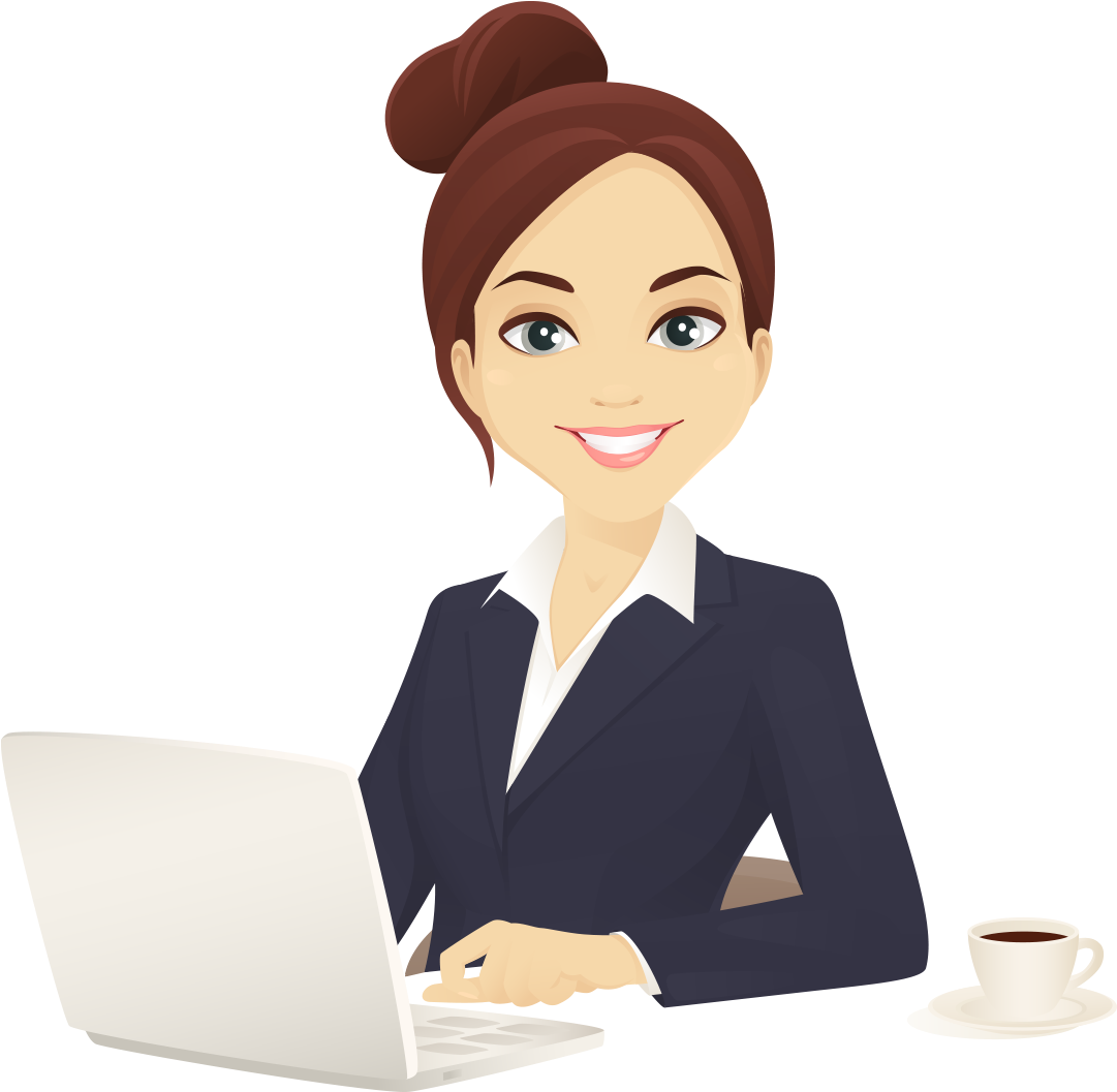 Мультяшная бизнес девушка