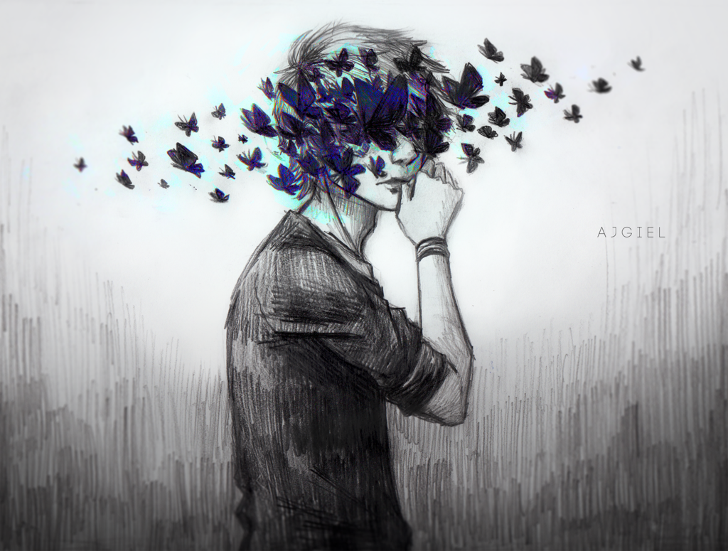 Аниме парень с черными волосами