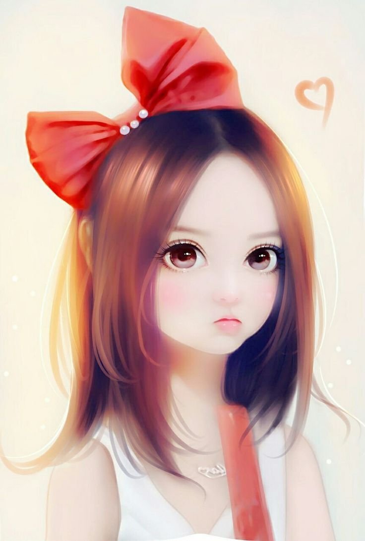 Милая девушка мультяшная