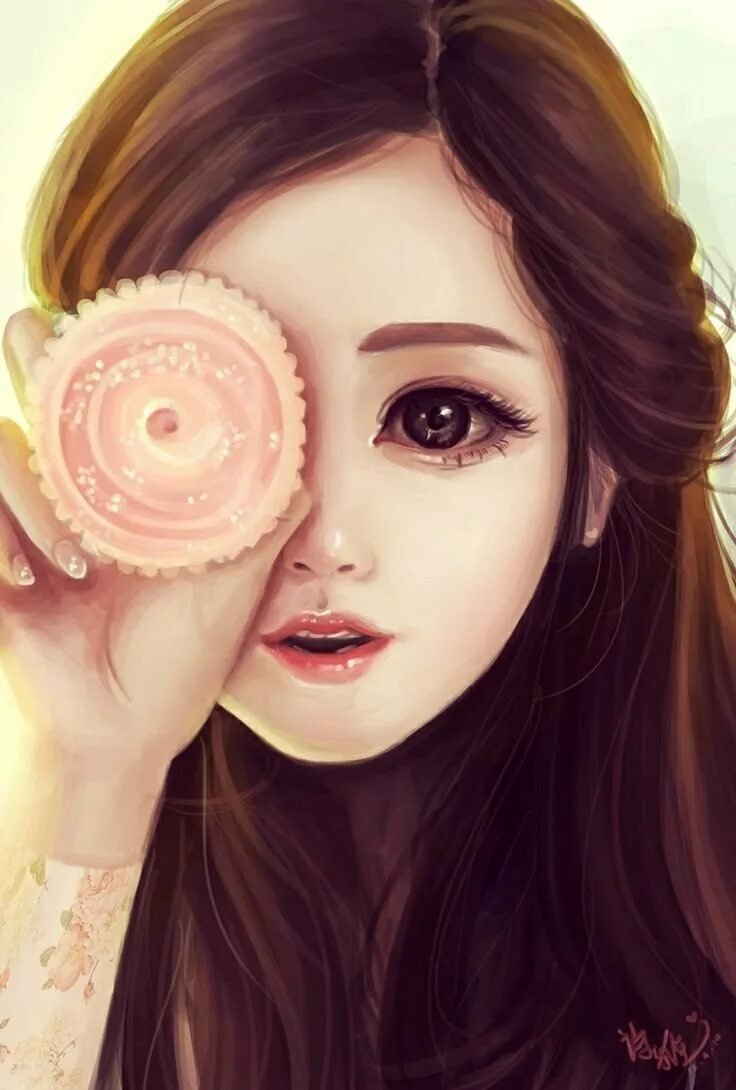 Арты милых девушек