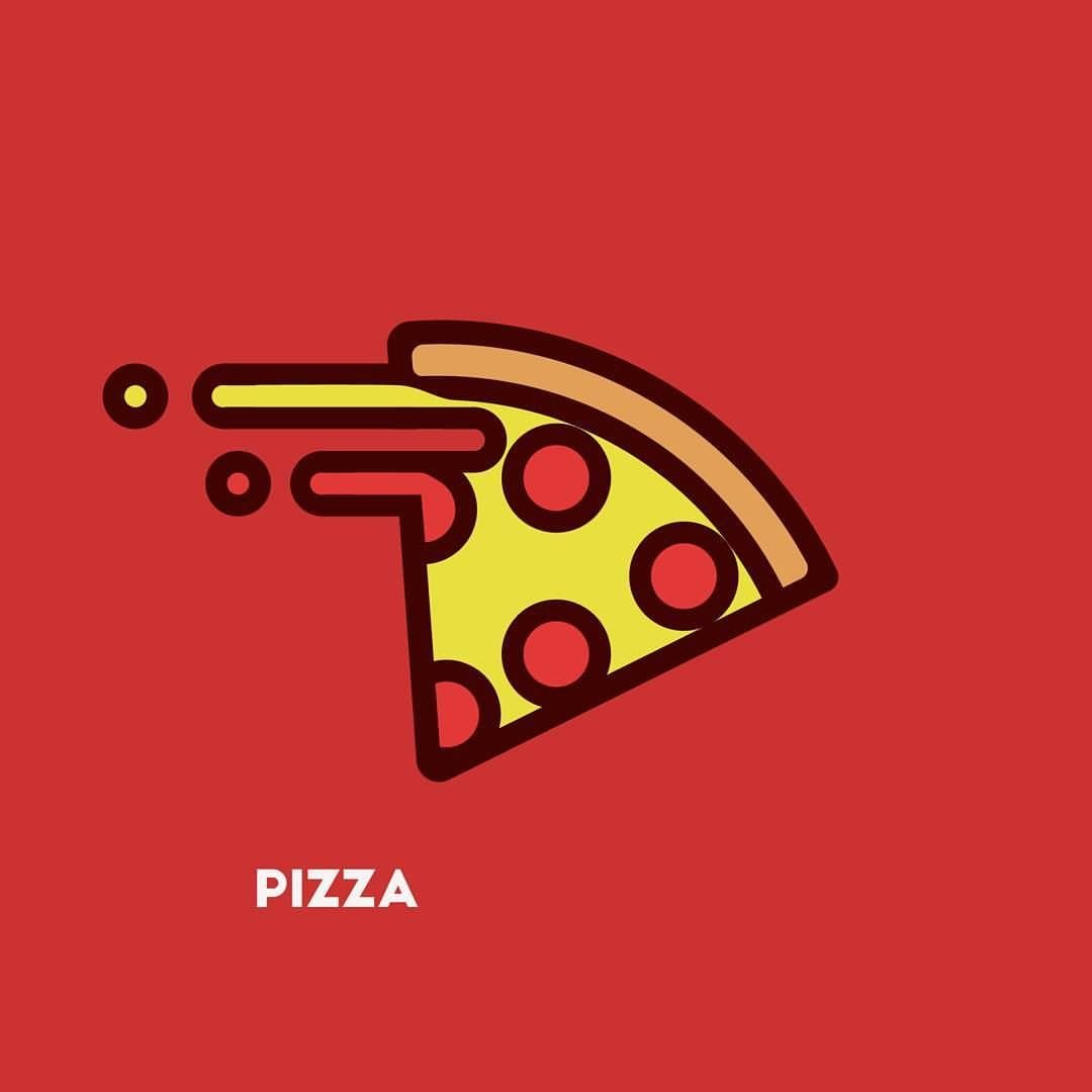Пицца лого вектор