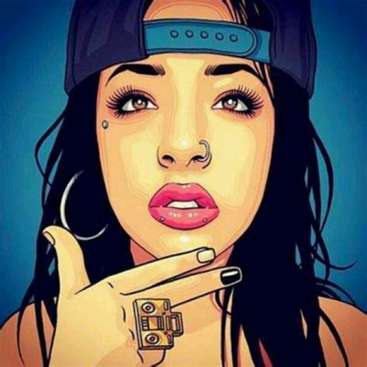 Крутая девушка арт