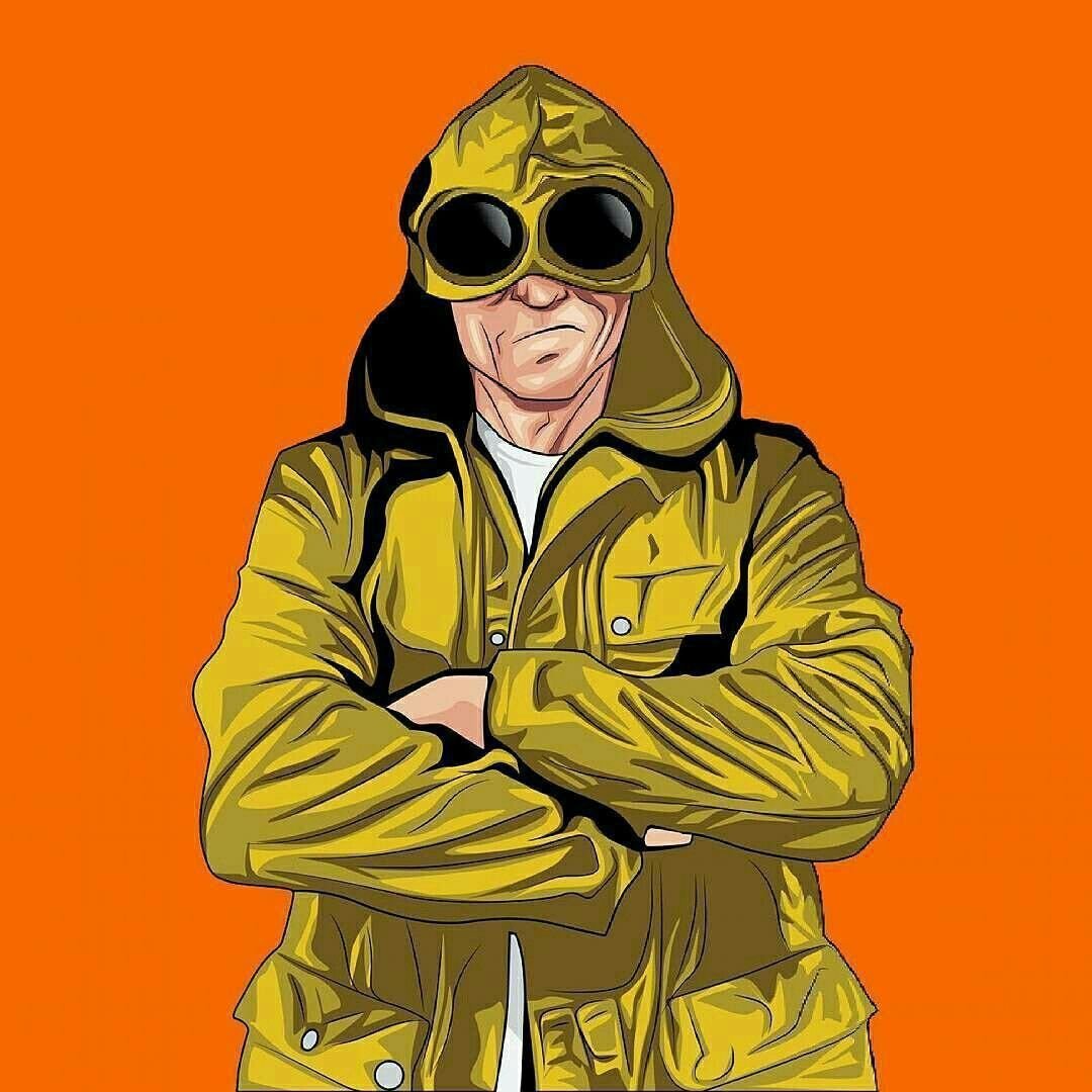 Курящий человек арт