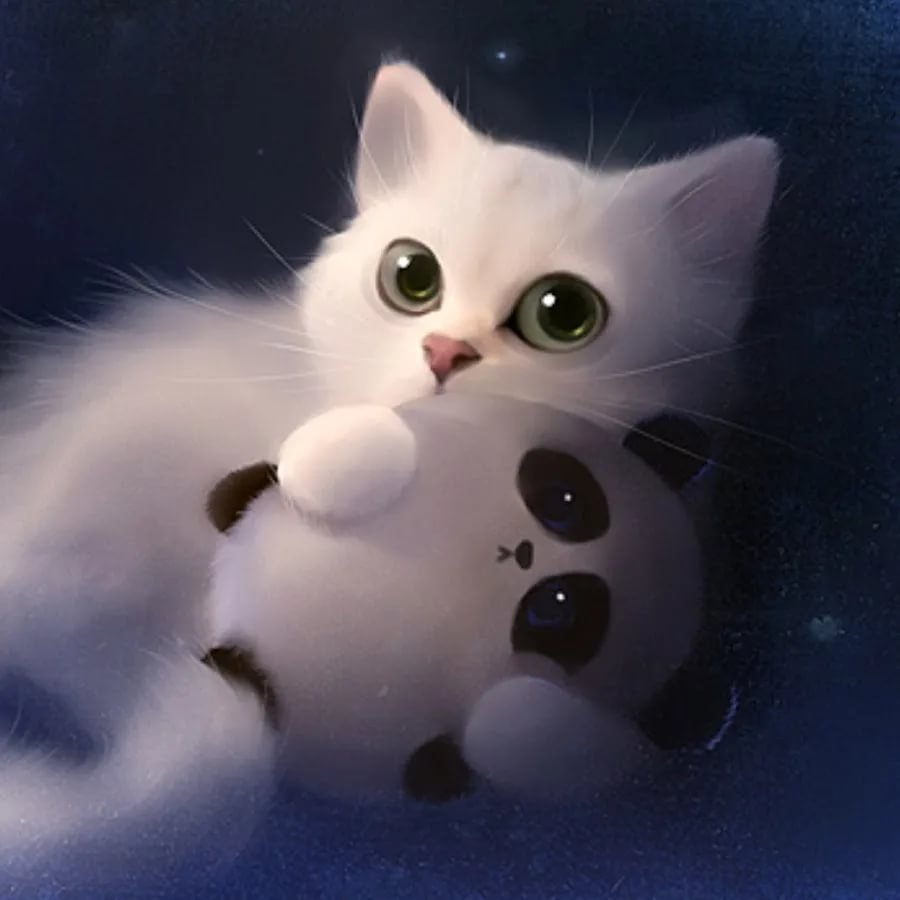 Милые котики на аву Эстетика