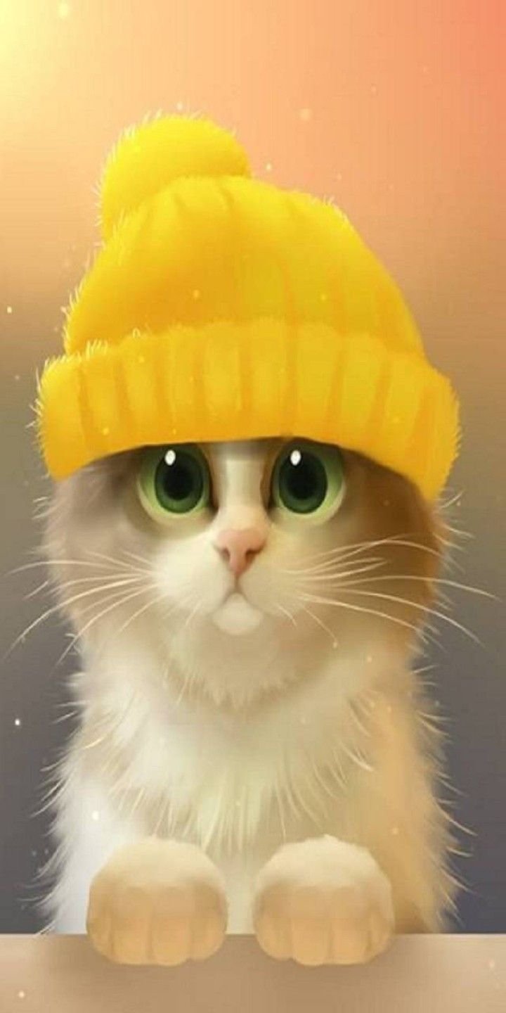 Милые котики с сердечками