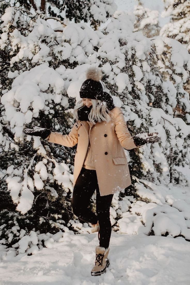 Блондинка зимой