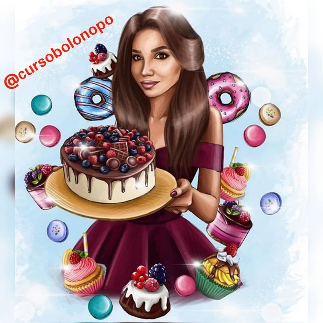 Нарисованная девушка визажист