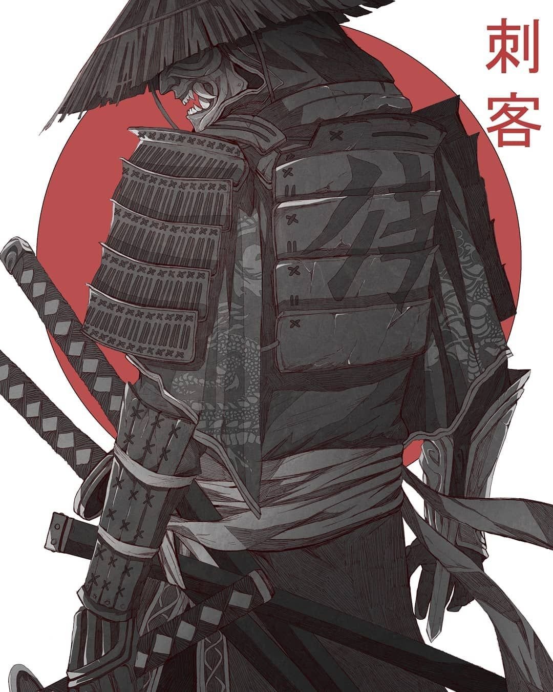 черно белый самурай для стима фото 72