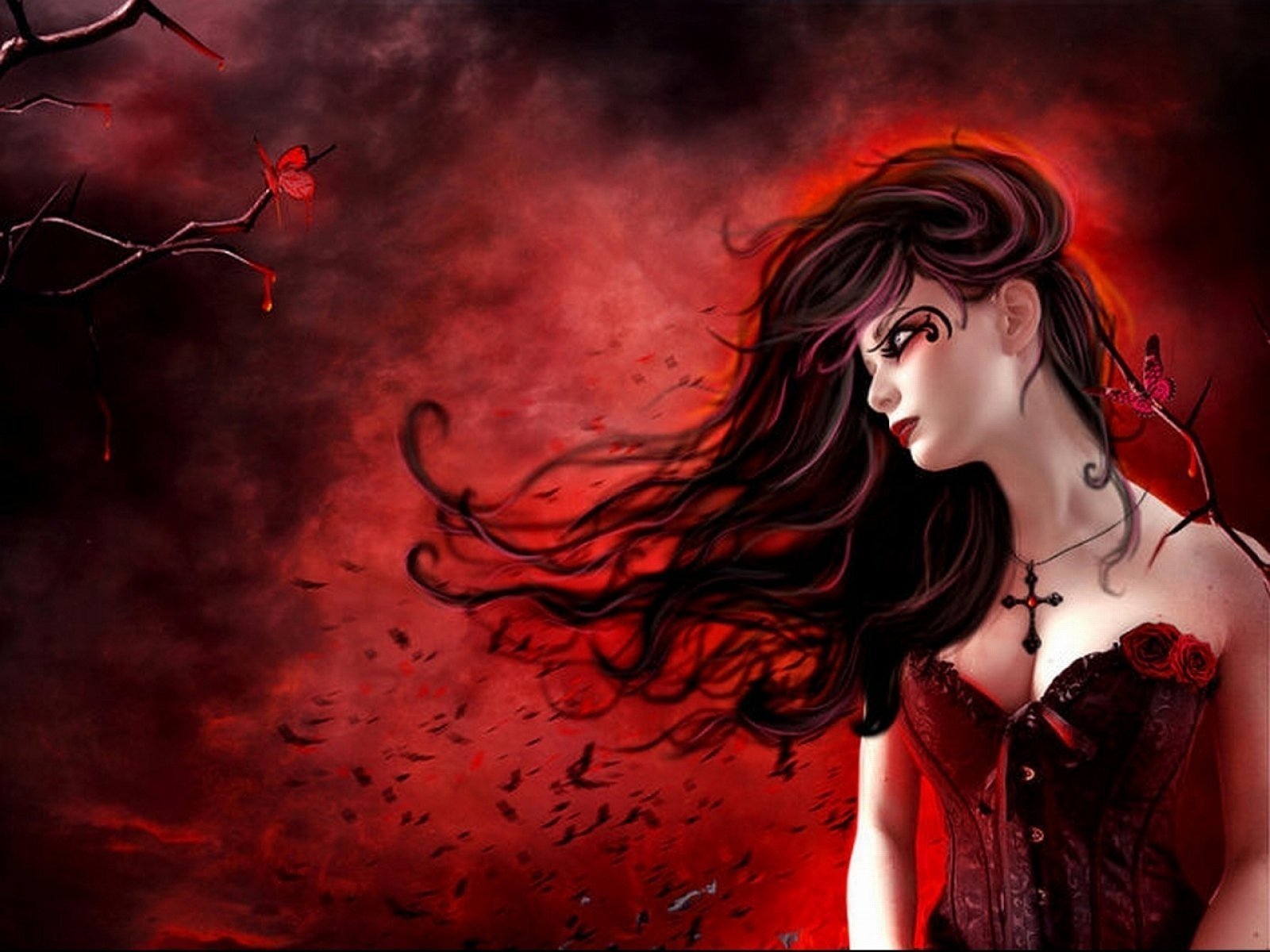 Бестии вампиры. Девушки вампиры красивые. Вампирша с красными волосами. Готическое фэнтези. Фэнтези Готика.