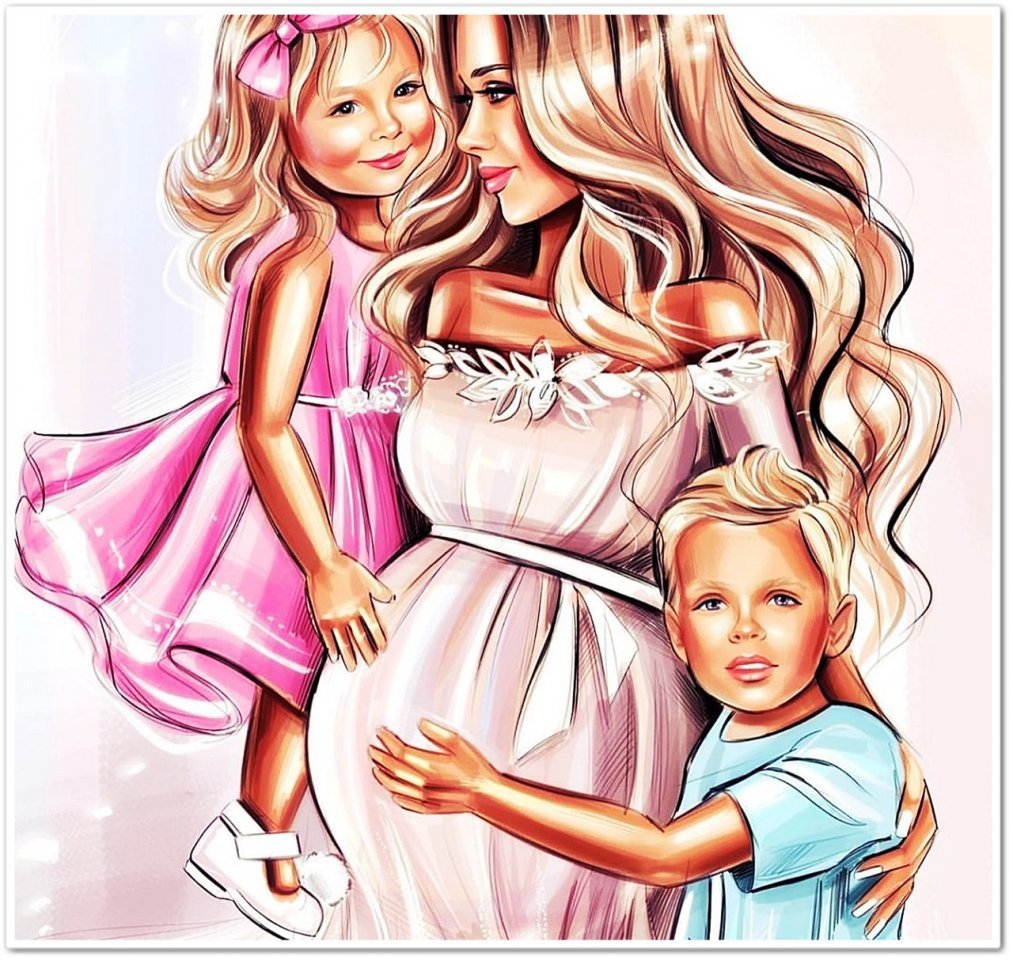 Девушка с ребенком на руках