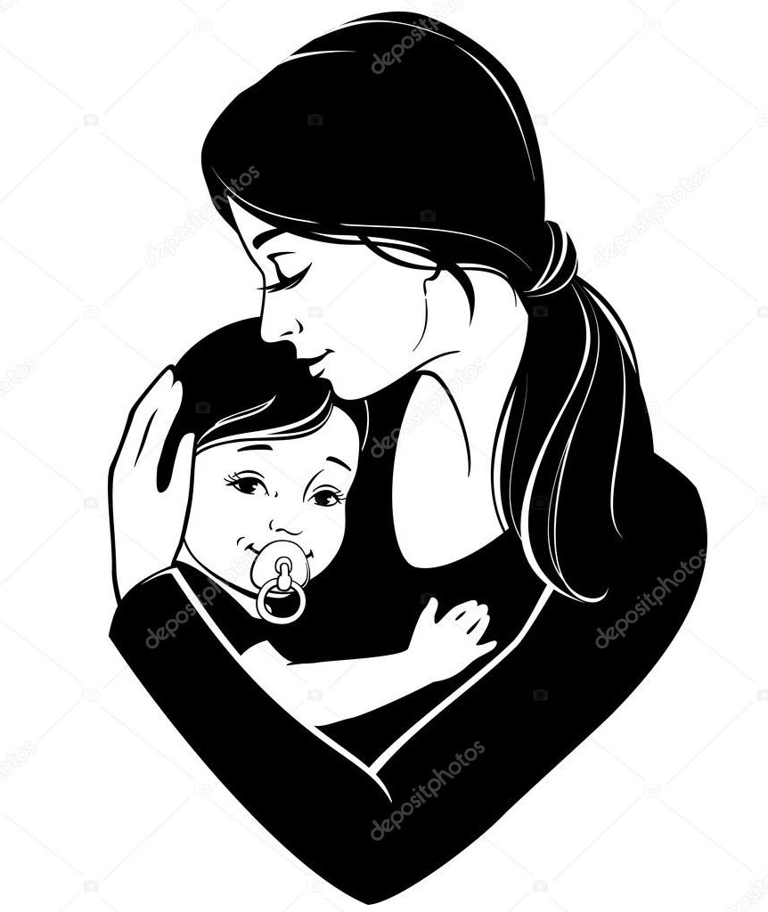 Шарж мама с сыном