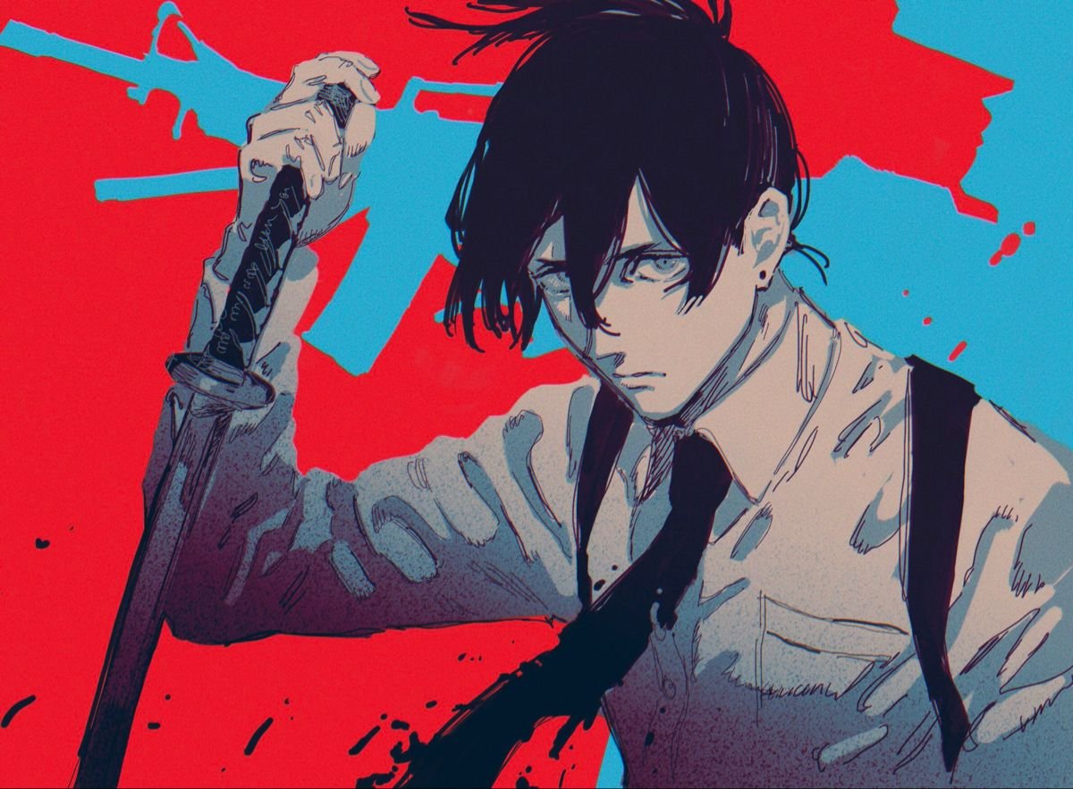 Человек бензопила аниме кадры