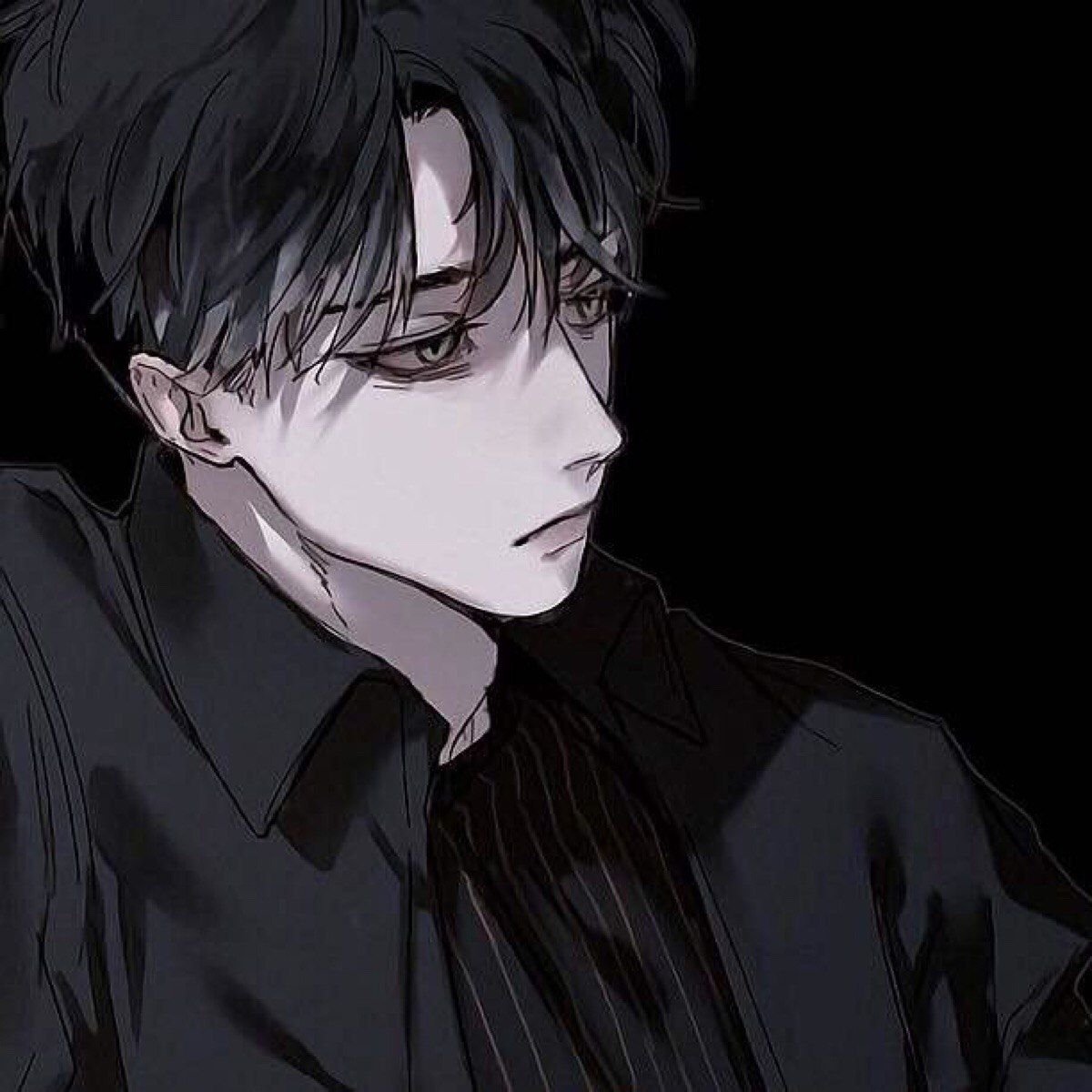 Авы аниме черно белые Эстетика