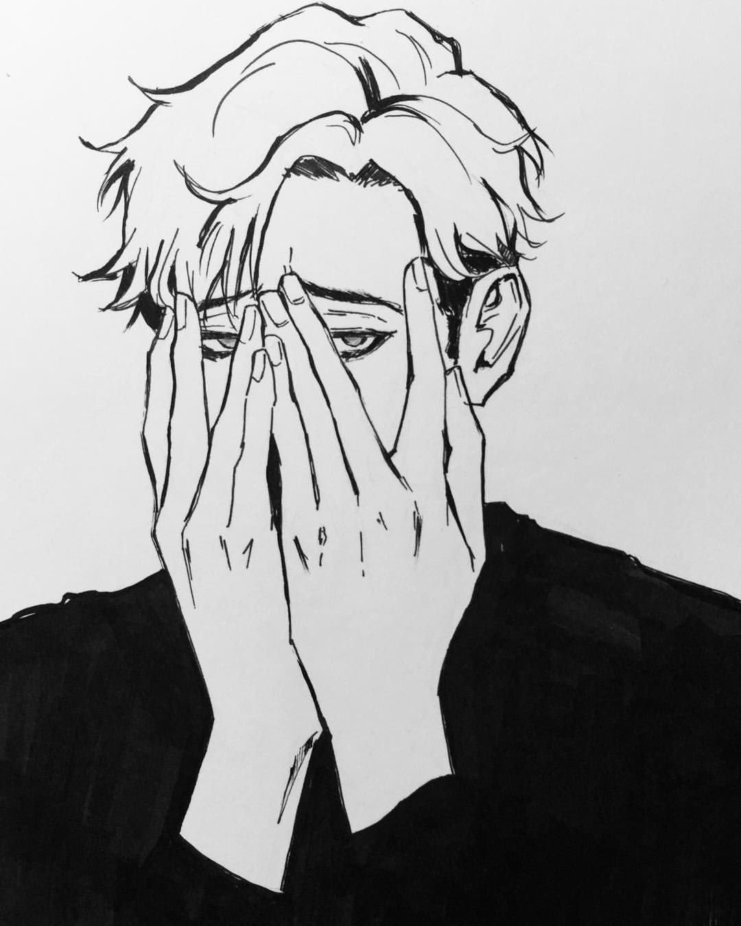 Аниме черное белое