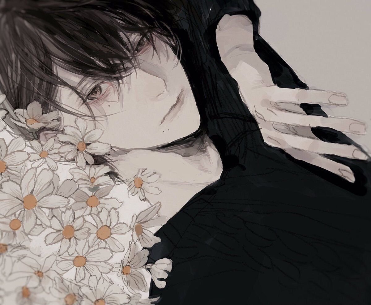 Аниме девушка с черными волосами