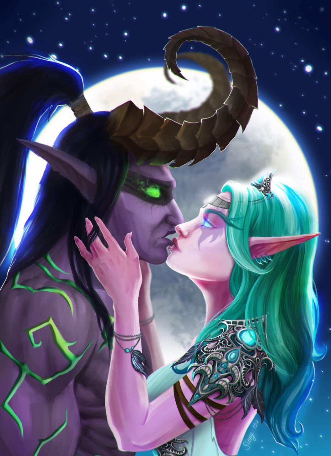 Малфурион и Тиранда и Иллидан варкрафт