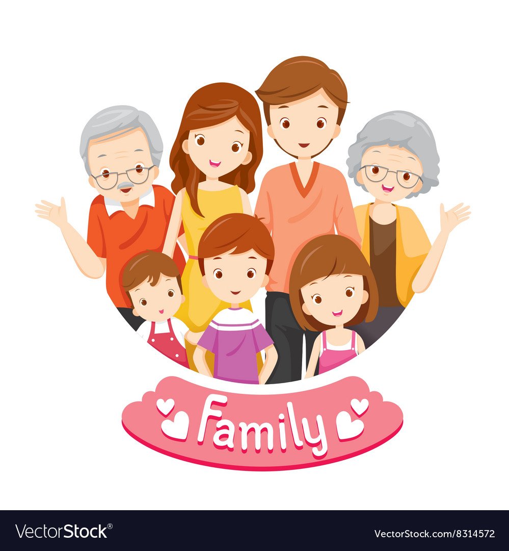 Большая семья вектор