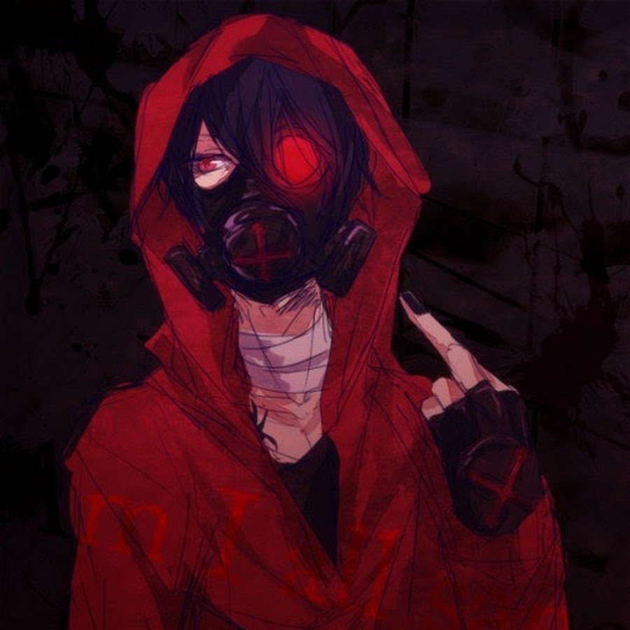 Аниме пацан с красными глазами