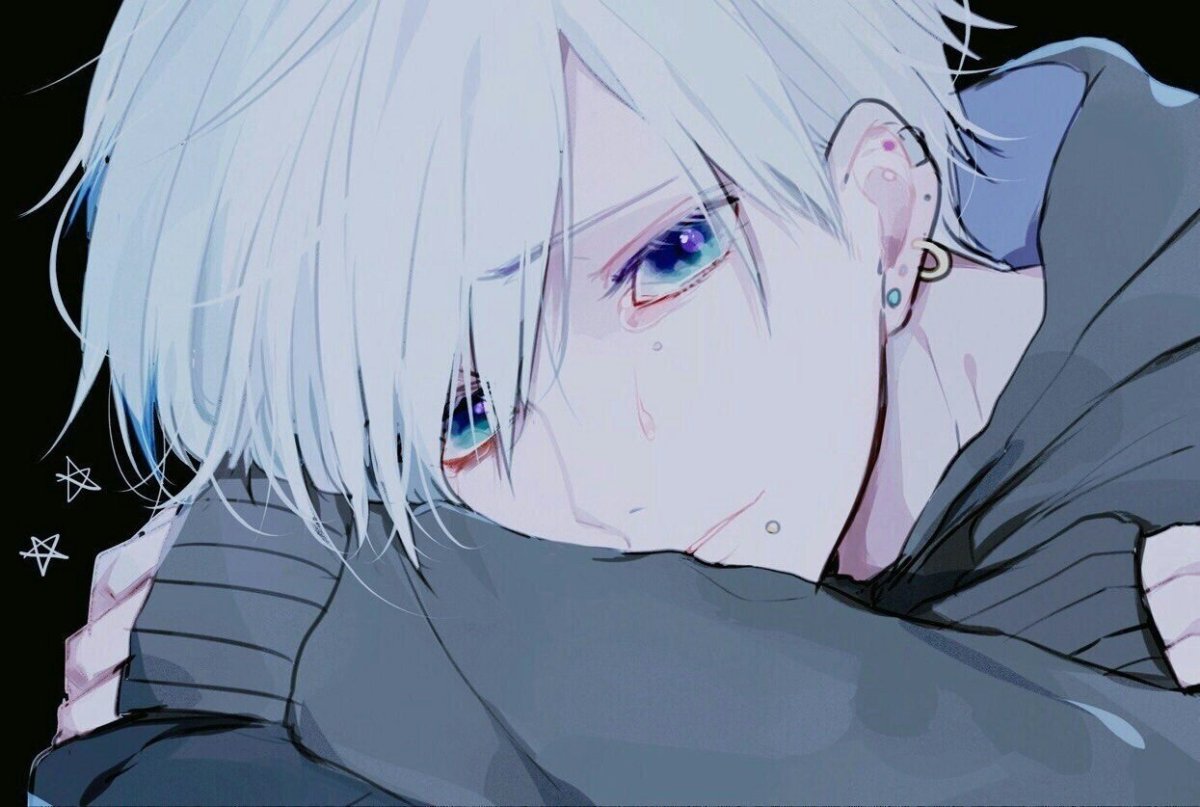 Авы аниме черно белые