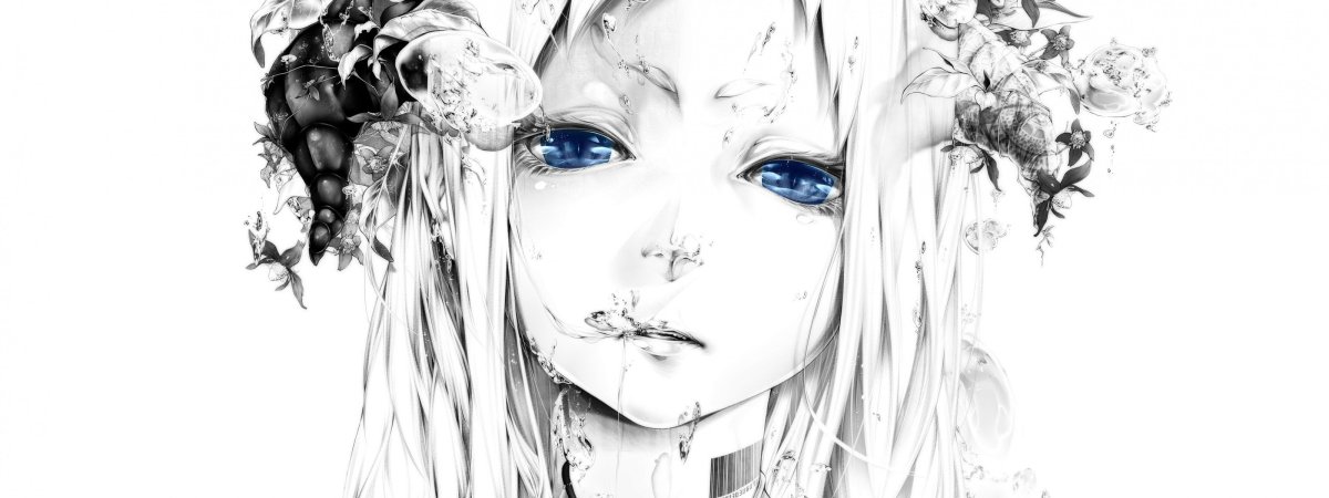 Девушка арт черно белый