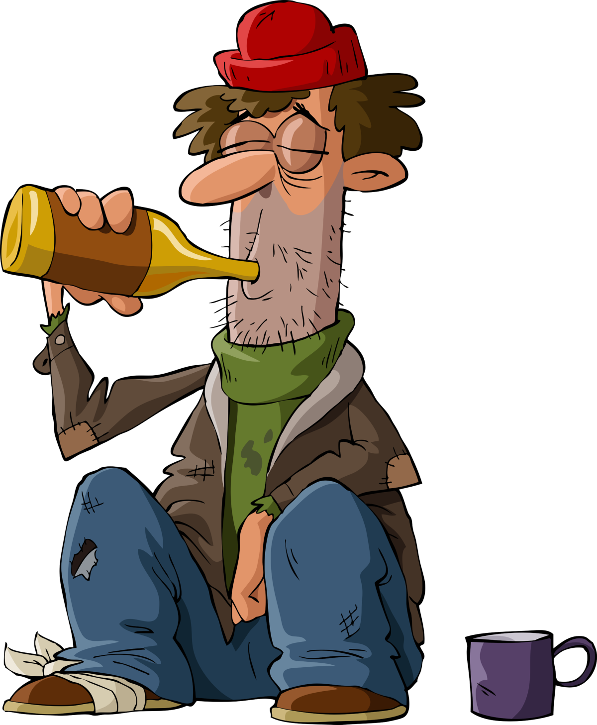 Алкоголик мультяшный