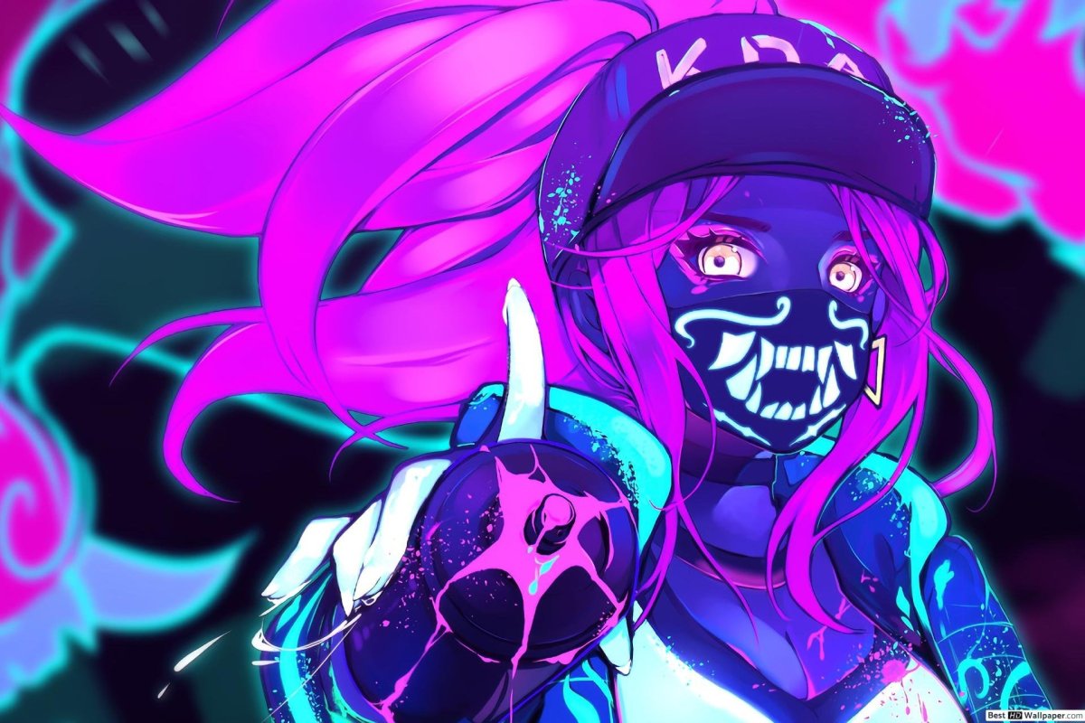 Akali KDA неон 18